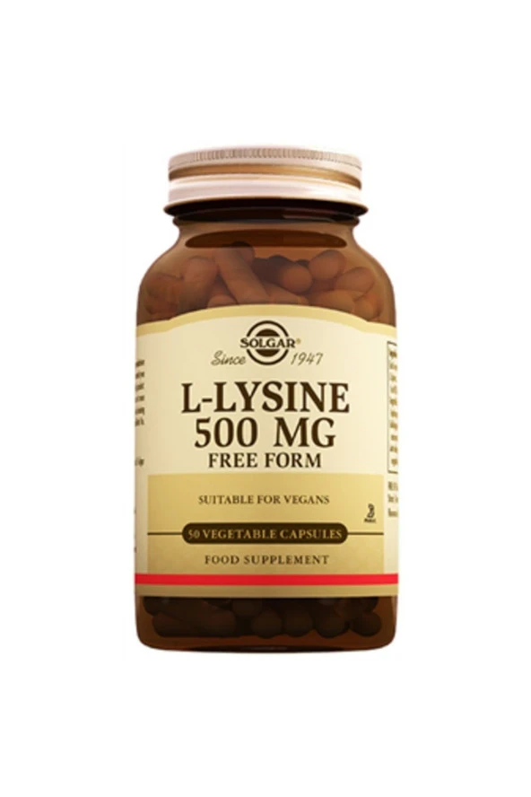 Solgar L-Lysine 500 mg 50 Kapsül ürün görseli 1