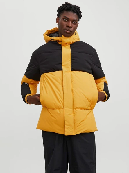 Jack&Jones Oversize Kapüşonlu Şişme Mont - Günlük Kullanım - Resim 3
