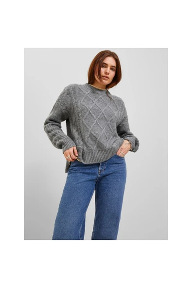 Jack&Jones JJXX Kadın Oversize Örgü Kazak - Günlük Stil ürün görseli 1