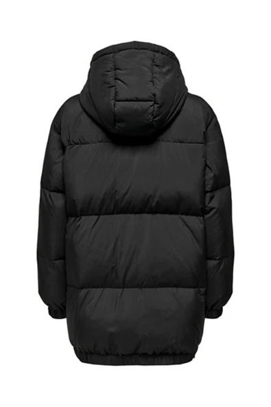 Only Oversize Kapüşonlu Midi Şişme Mont - Kışlık Günlük - Resim 3