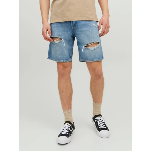 Jack&Jones Oversize Yırtık Detaylı Denim Şort - Rahat ve Şık ürün görseli 1