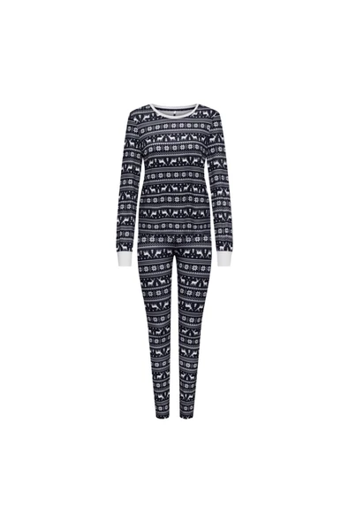 Only Uzun Kol Gece Pijama Takımı - Rahat ve Sıcak Kışlık Desen ürün görseli 1