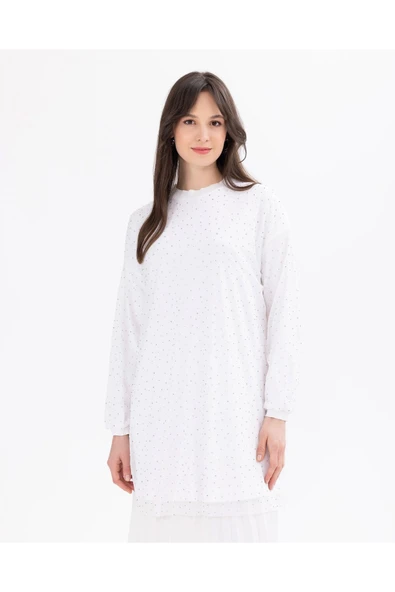 SCL Kadın Oversize Uzun Kol Midi Tunik - Minimalist Tasarım ürün görseli 1