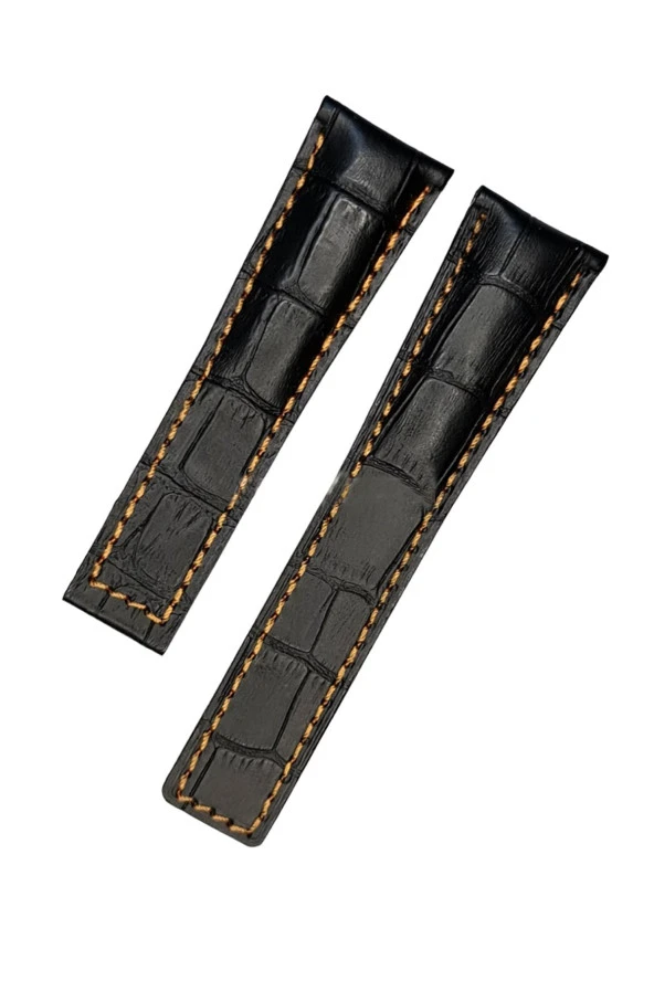 Tag-heuer Turuncu-< 16 >dikisli-22x18 Mm-deri-saat-kordonu Turuncu Ipli ürün görseli 1