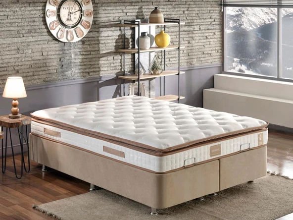 Niron Queen 160x200 Çift Kişilik Tam Ergonomik Pedli Lüks Yatak Orta Sert Özel Yatak ürün görseli 1