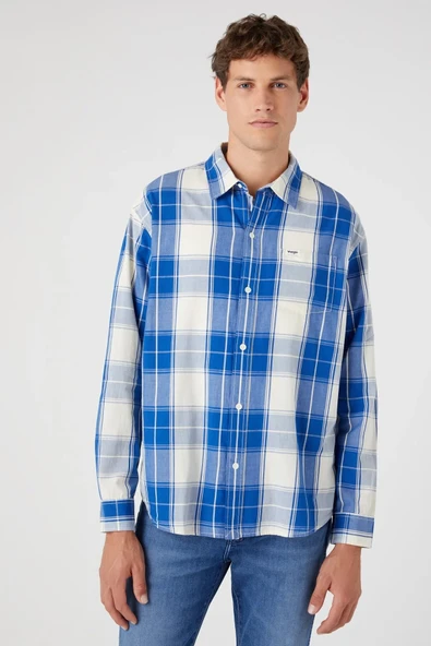 Wrangler Oversize Kareli Uzun Kol Erkek Gömleği - Günlük & Şık ürün görseli 1