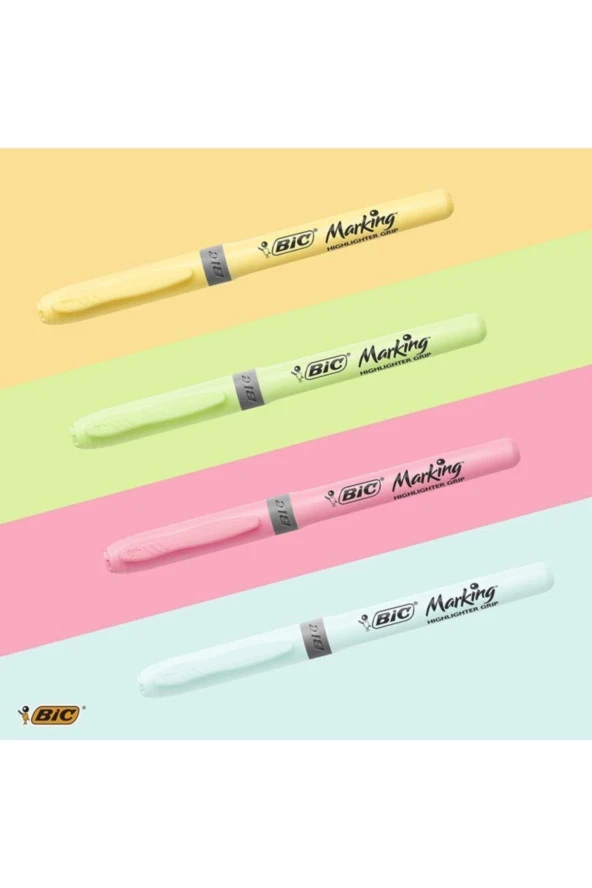 Fosforlu Kalem Brite Liner Pastel 4 Renk - Resim 4