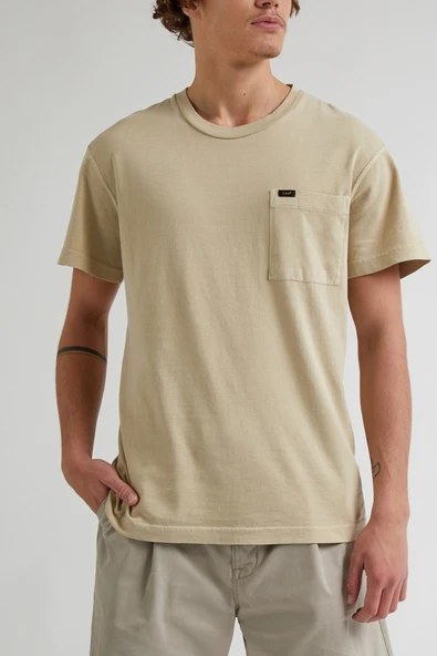 Lee Erkek Oversize Minimalist Cep Detaylı Tişört - Günlük Stil ürün görseli 1