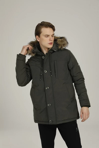 Lumberjack Erkek Oversize Kapüşonlu Kaban - Kışlık Sıcaklık ürün görseli 1