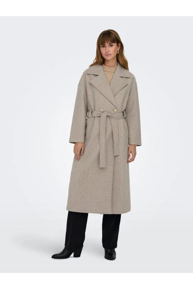 Only Oversize Midi Kaban - Minimalist Tarz - Resim 6