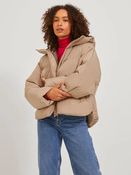 Jack&Jones JJXX Oversize Kapüşonlu Midi Kışlık Kadın Mont - Rahat ve Şık ürün görseli 1