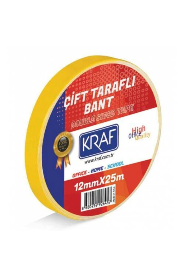Çift Taraflı Bant 12mm X 25 Metre ürün görseli 1
