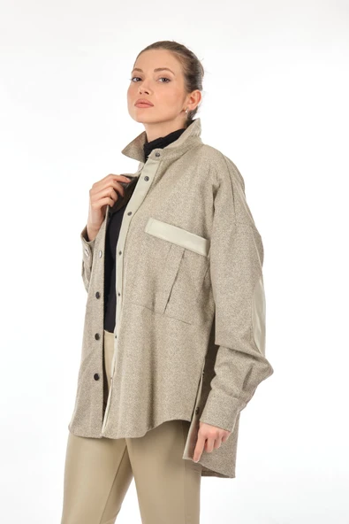 Unique Mode Oversize Kadın Gömlek - Minimalist Günlük Stil - Resim 10