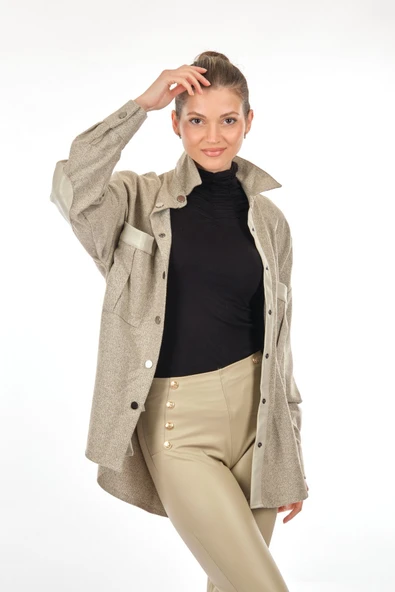 Unique Mode Oversize Kadın Gömlek - Minimalist Günlük Stil - Resim 8