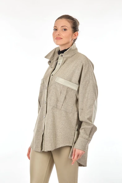 Unique Mode Oversize Kadın Gömlek - Minimalist Günlük Stil - Resim 4