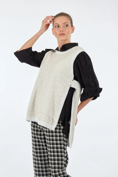 Unique Mode Oversize Midi Kadın Yelek - Minimalist Tarz ürün görseli 1