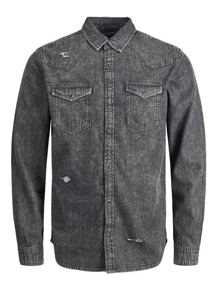 Jack&Jones Erkek Uzun Kol Denim Gömlek - Vintage Streetwear ürün görseli 1