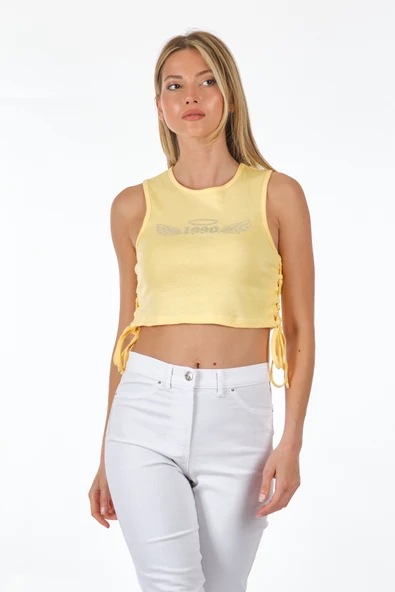 Only Minimalist Crop Top - Kolsuz Kısa Yazlık T-Shirt ürün görseli 1