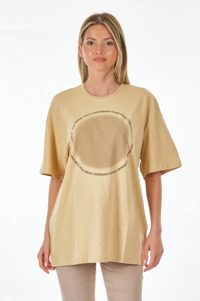 Only Oversize Minimalist Kadın T-Shirt - Kısa Kol - Günlük ürün görseli 1
