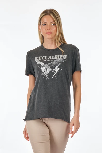Only Oversize Kısa Kol Yuvarlak Yaka Minimalist Kadın T-Shirt - Günlük Stil ürün görseli 1