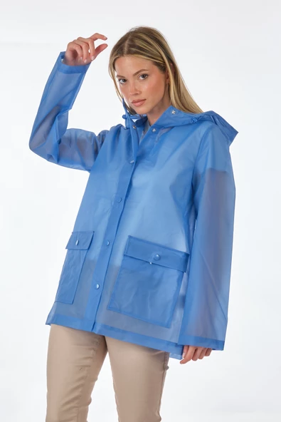 Only Oversize Kapüşonlu Yağmurluk - Minimalist Günlük - Resim 4
