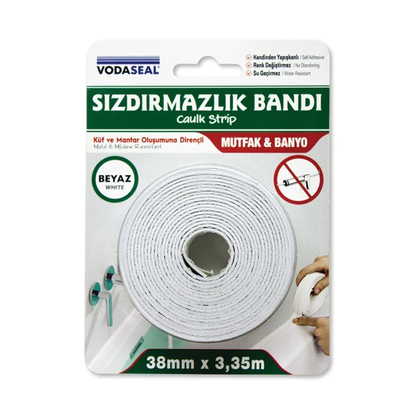 Vodaseal Sızdırmazlık Bantı Bandı 38 mm x 3,35 mt Beyaz ürün görseli 1