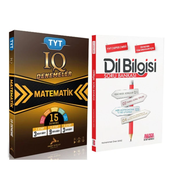 Paraf TYT IQ Matematik Deneme ve AKM Dil Bilgisi Soru Bankası Seti 2 Kitap ürün görseli 1