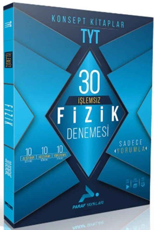 TYT İşlemsiz Fizik 30 Deneme Paraf Yayınları ürün görseli 1