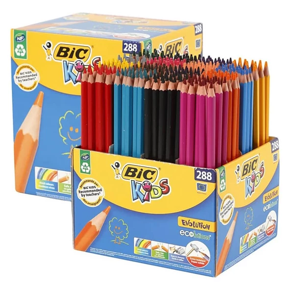 Bic Kids Evolution Kuru Boya Kalemi 288'li Sınıf Paketi - Resim 2