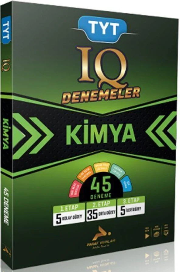 TYT Kimya IQ Video Çözümlü 45 Branş Deneme Paraf Yayınları ürün görseli 1