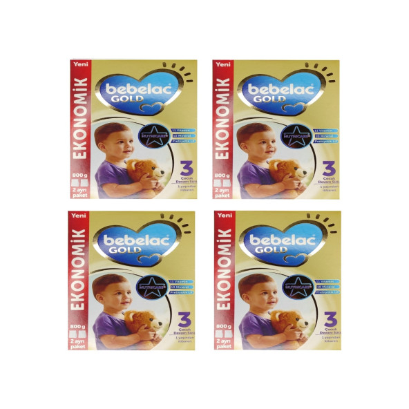 Bebelac Gold 3 Devam Sütü 800 gr 4 Adet ürün görseli 1