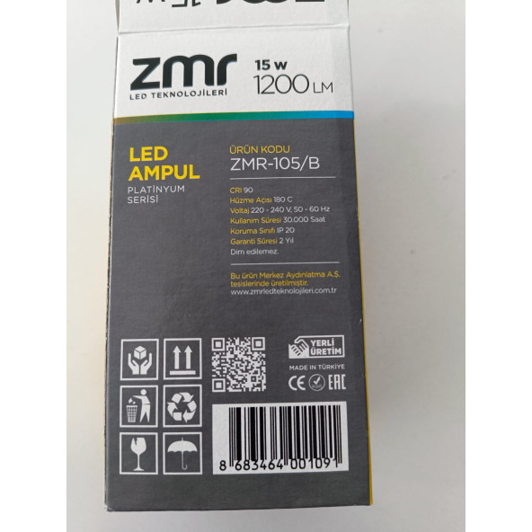 ZMR 15W LED AMPUL - Resim 3