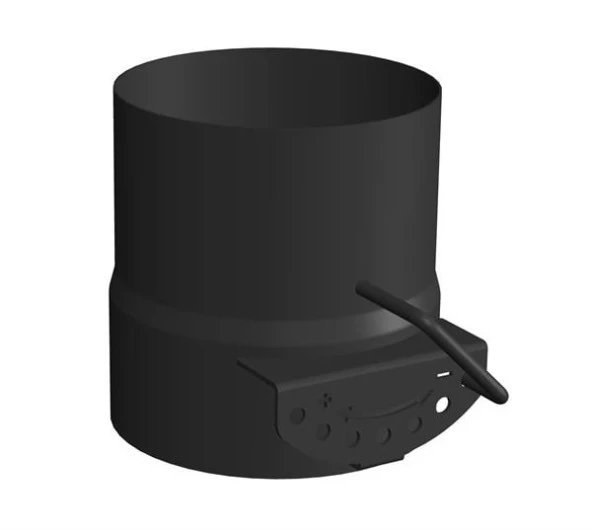 AYARLANABİLİR BACA KLAPESİ / BOY: 8 CM / ÇAP: 13 CM / MAT SİYAH BOYALI / BABA'S STOVE ürün görseli 1