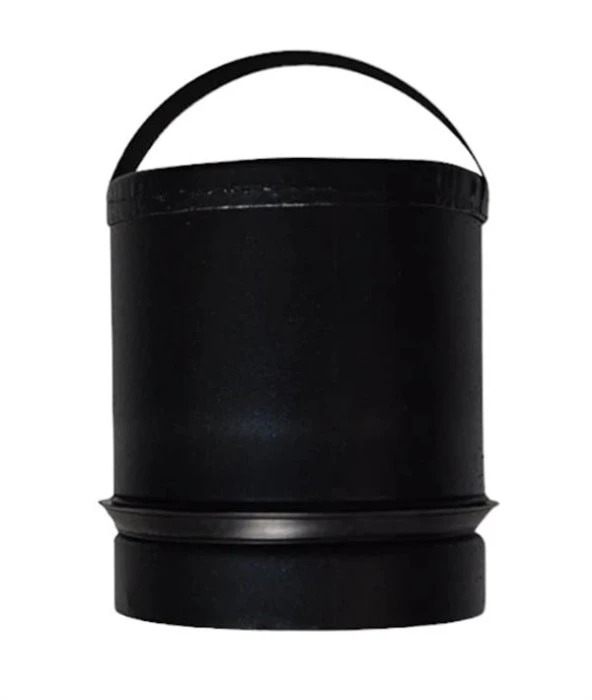 PELET SOBA BORUSU KÜLLÜK / ÇAP: 8 CM / MAT SİYAH / 304 KROM / CONTALI / BABA'S STOVE ürün görseli 1