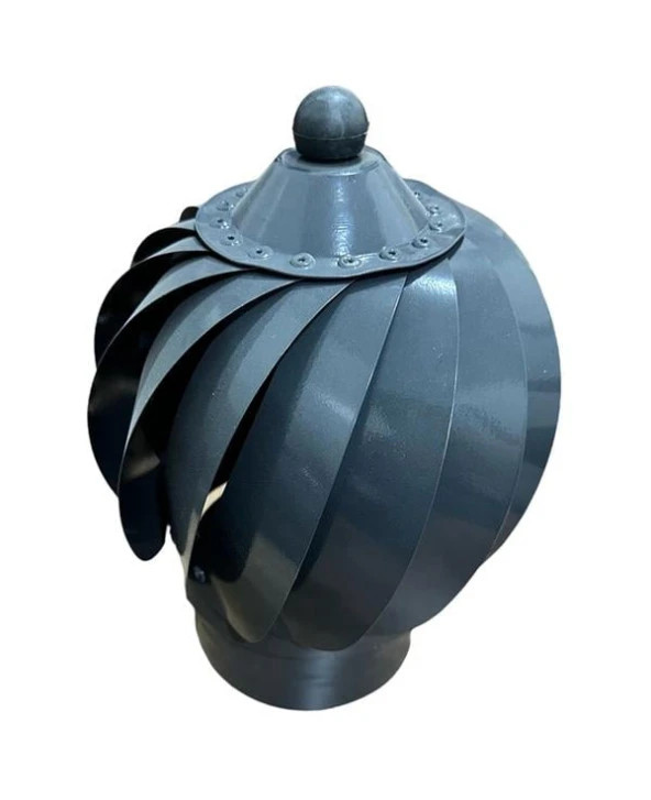 ESMATİK-BACAMATİK-RÜZGAR GÜLÜ / ÇAP: 13 CM / MAT SİYAH BOYALI / BABA'S STOVE ürün görseli 1