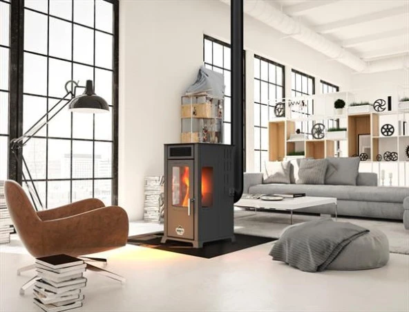 ECO PLUS FAN 8 KW / MANUEL PELET VE ODUN SOBASI / BABA'S STOVE  ECO PLUS FAN 8 KW / MANUAL PELLET & WOOD STOVE / BABA'S STOVE ürün görseli 1