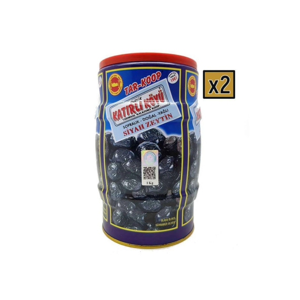 Katırlı Zeytin 2 kg Teneke Siyah Zeytin ürün görseli 1