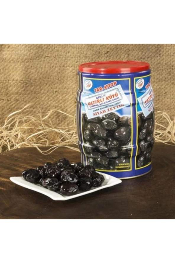 Katirli Koyu Gemlik Kahvaltilik Siyah Zeytin 2000 G ürün görseli 1