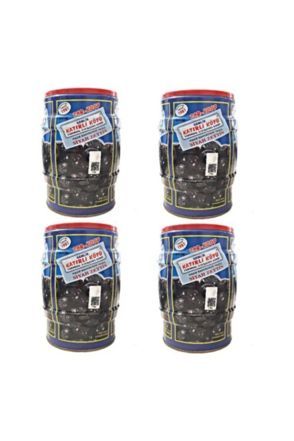 Katırlı Zeytin Yöresel Gemlik Katırlı Köyü Siyah Zeytin 1 kg X 4 Adet ürün görseli 1