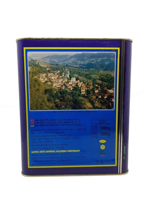 Katırlı Zeytin Gemlik Katırlı Köyü Siyah Zeytin 10 Kg Teneke ürün görseli 1