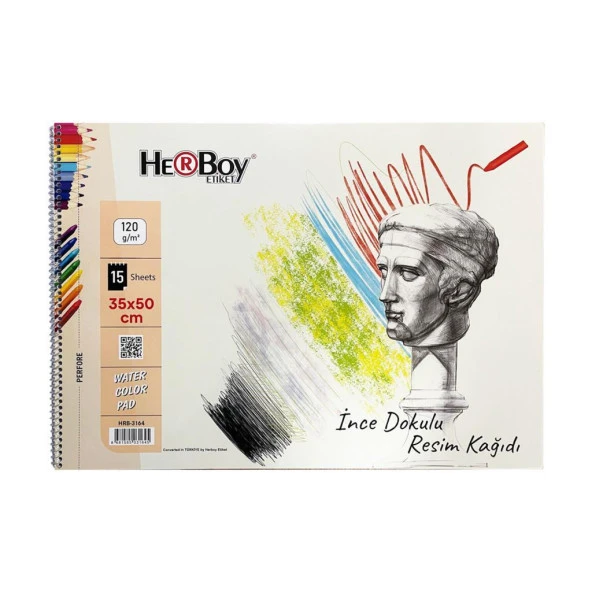Herboy Spiralli Resim Defteri 35*50-120Gr. 15'Lİ HRB-3164 ürün görseli 1