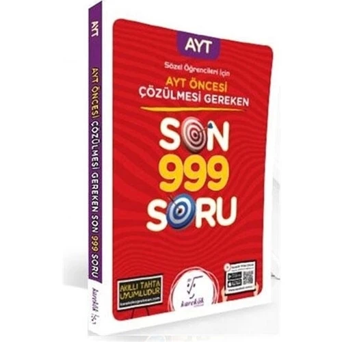 KAREKÖK AYT ÖNCESİ ÇÖZÜLMESİ GEREKEN 999 SÖZEL SORU ürün görseli 1