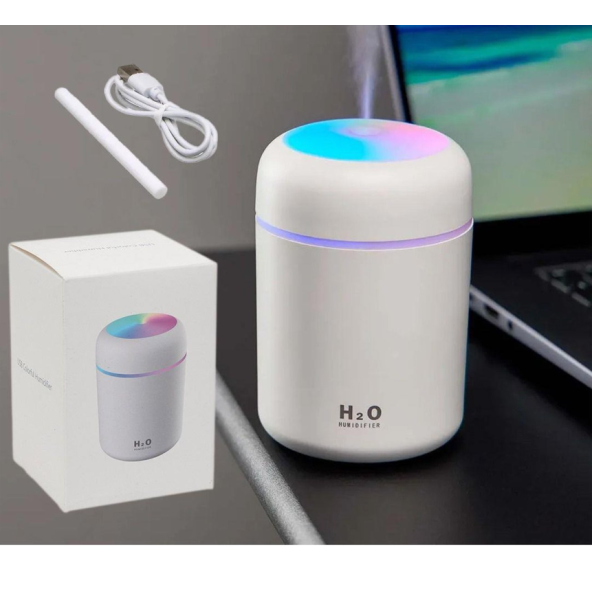 QASUL Ledli Oda Ofis Nemlendirici Buhar Makinesi Aroma Difizörü H2O ürün görseli 1