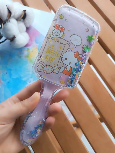 Pullu Hello Kitty Kız Çocuklarına Özel Acıtmayan Tarak 1 ADET - Resim 6