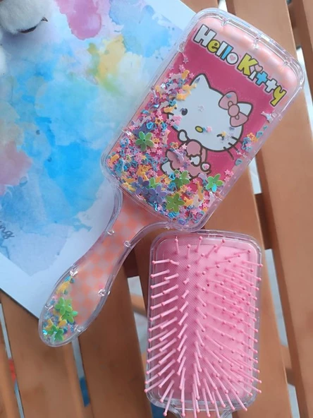 Pullu Hello Kitty Kız Çocuklarına Özel Acıtmayan Tarak 1 ADET - Resim 4