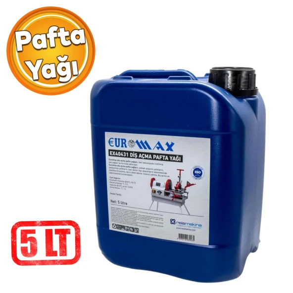 Euromax Diş Açma Pafta Yağı 5 Lt  EMX40431 Yağ Yağlama Baz Broşlama Diş Açma Delik Delme ürün görseli 1