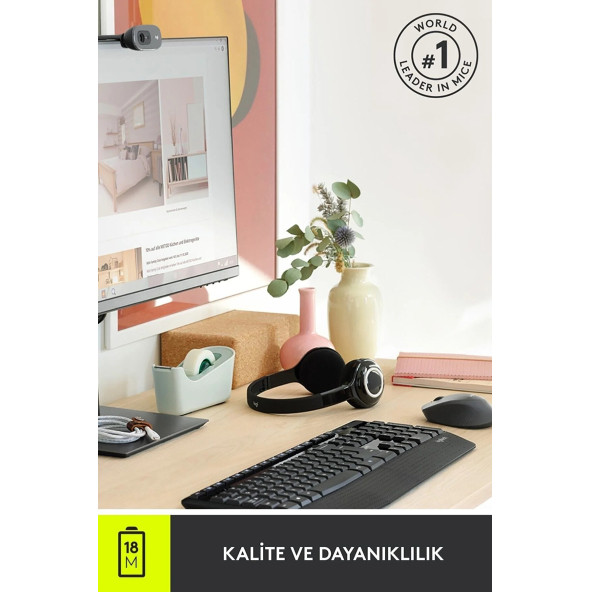 logitech M280 Konforlu Kablosuz Optik Mouse Siyah - Resim 2