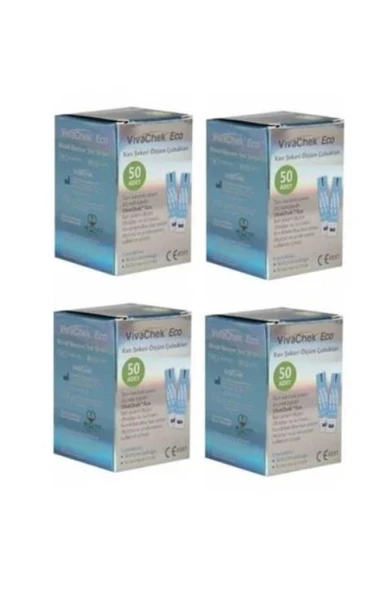 Vivachek Eco Seker Ölçüm Stribi 50 Adet 4'Lü PAKET (SKT:06/2027) ürün görseli 1