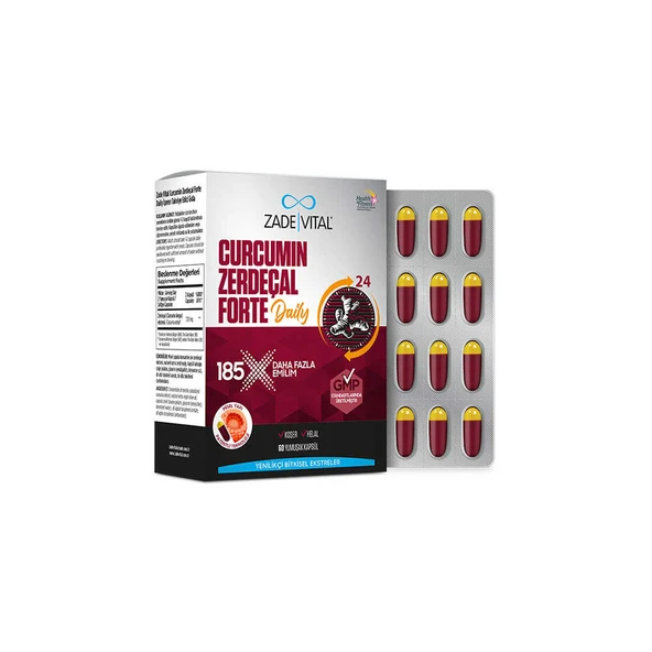 Zade Vital Curcumin Zerdeçal Forte Daily 60 Yumuşak Kapsül ürün görseli 1
