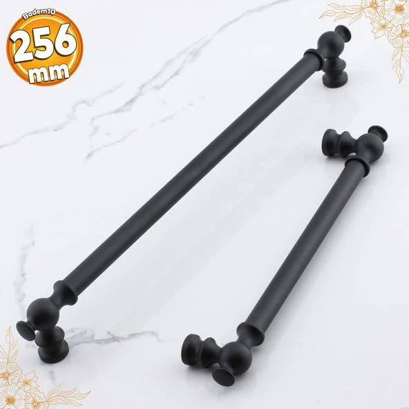 Arya 256 mm Siyah Kulp Mobilya Metal Mutfak Dolabı Çekmece Dolap Kapak Kulpları Kulbu Kulpu 256 mm ürün görseli 1